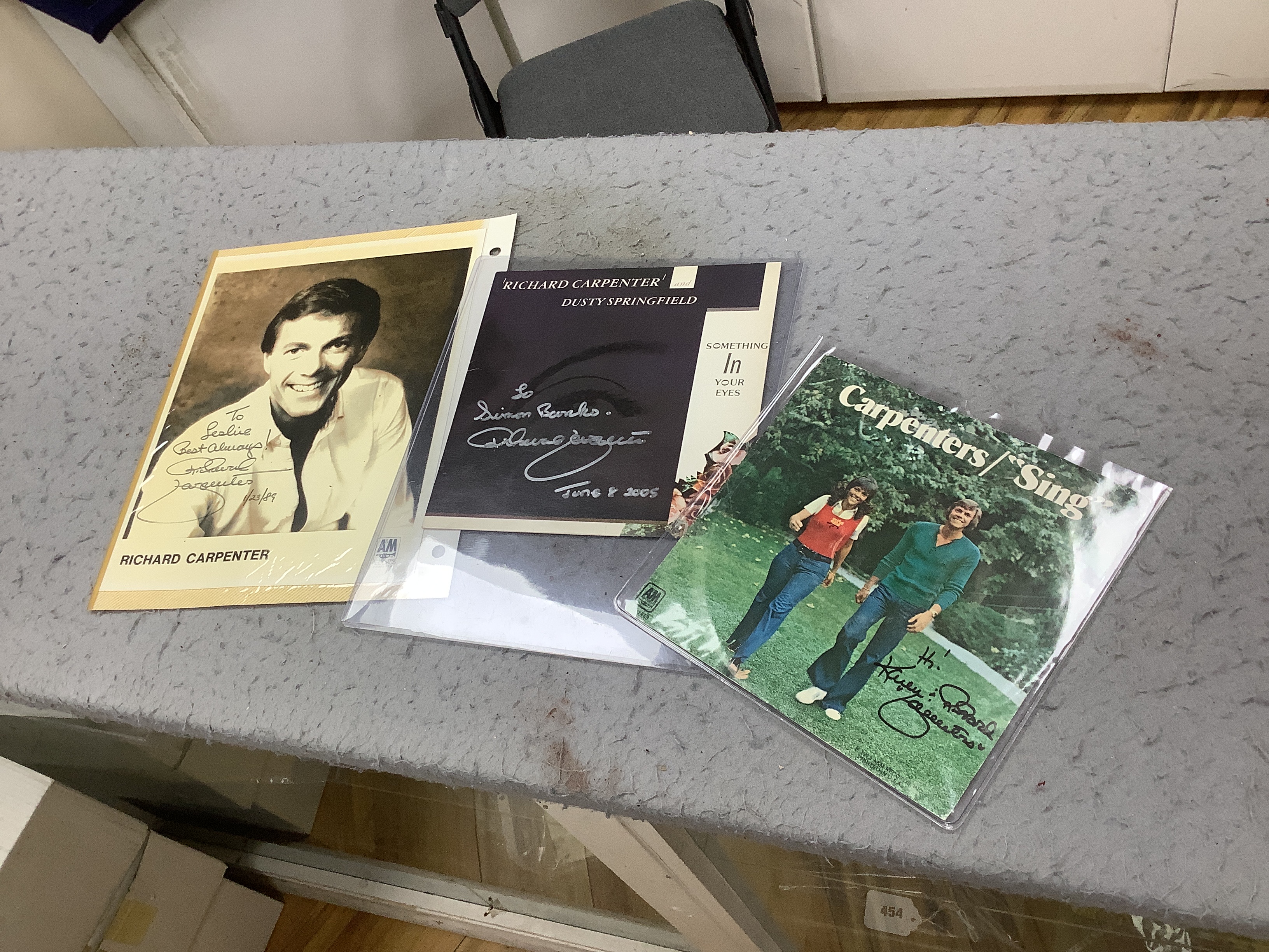 The Carpenters memorabilia including autographs, ephemera, records and sheet music